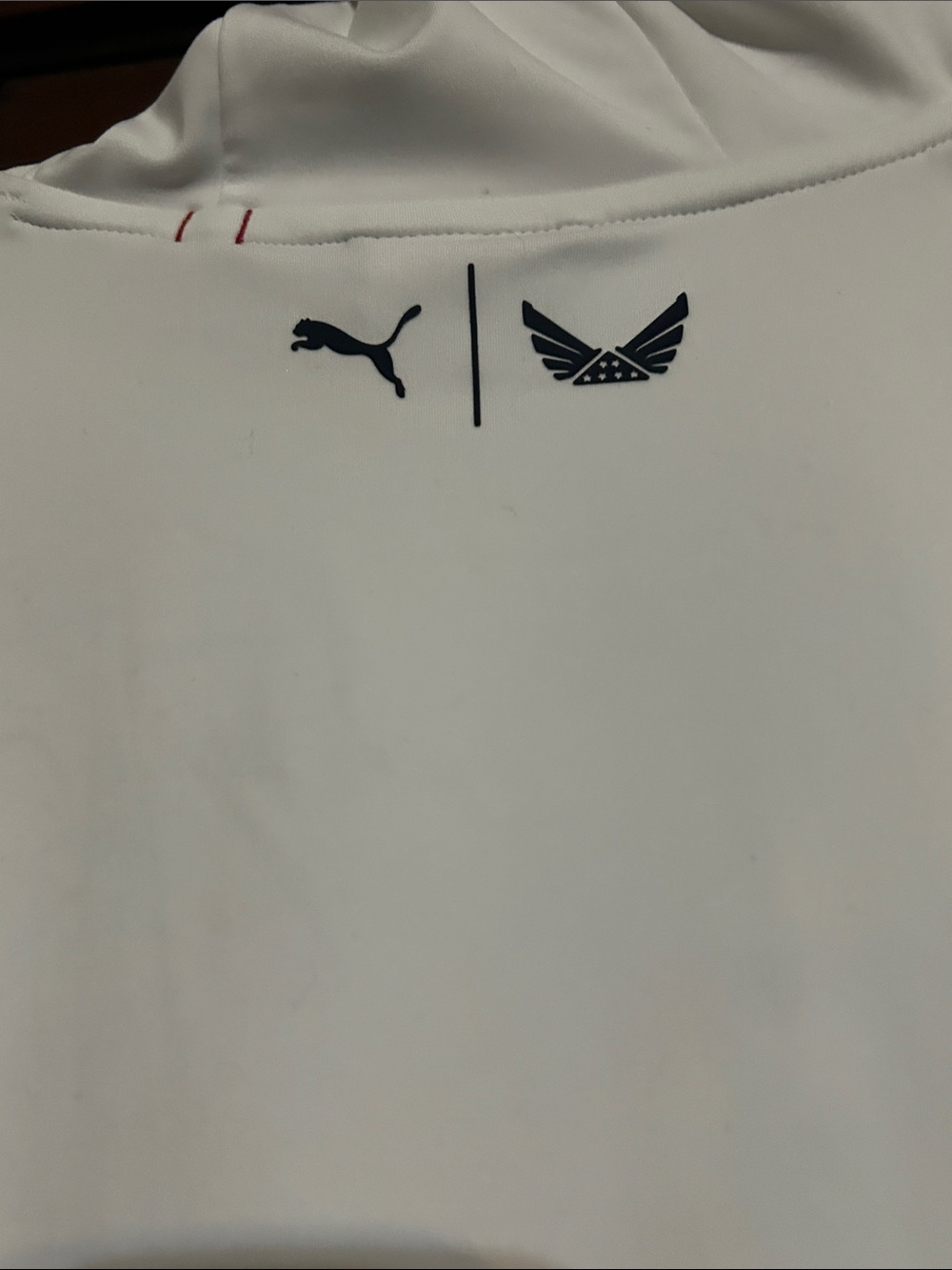 Puma White Hoodie with American Flag Graphic - Picture 10 of 12